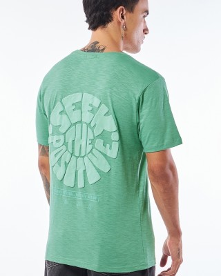 BEWAKOOF Graphic Print Men Round Neck Green T-Shirt