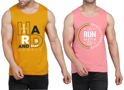 Restore Graphic Print Men Round Neck Brown, Pink, Multicolor T-Shirt