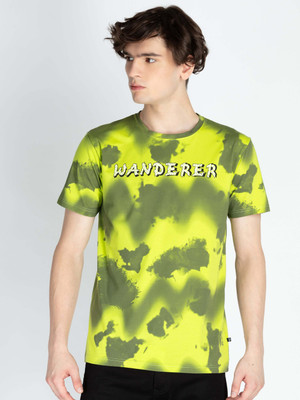 Status Quo Printed Men Round Neck Green T-Shirt