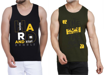 Restore Printed Men Scoop Neck Black, Dark Green, Multicolor T-Shirt