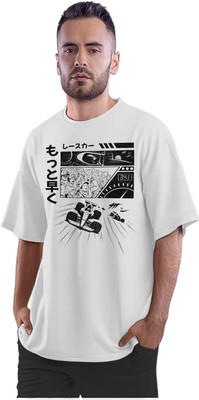 KRYONIX Graphic Print Men Round Neck White T-Shirt