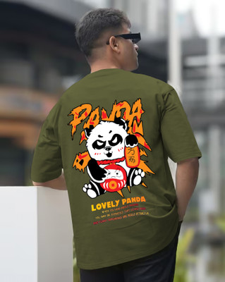 TeeTops Printed, Typography Men Round Neck Green T-Shirt