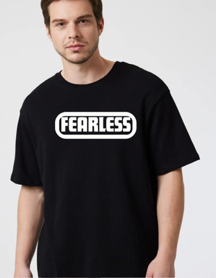fashnobic Self Design Men Round Neck Black T-Shirt
