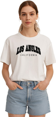 My Swag Typography Women Round Neck White T-Shirt