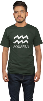 HopOffer Printed, Typography Men Round Neck Green T-Shirt