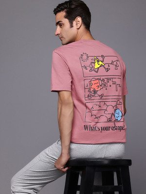 ADIDAS Graphic Print Men Crew Neck Red T-Shirt