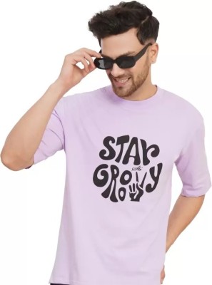 VANDITA FASHION Typography Men Round Neck Purple T-Shirt