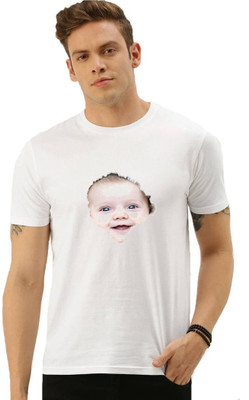 HamsaMART Solid Men Round Neck White T-Shirt