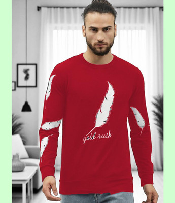 Autna Printed Men Round Neck Red T-Shirt