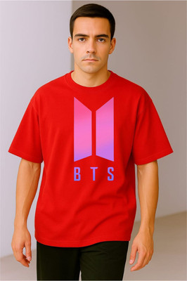 BLOSSOMTRADER Printed Men Round Neck Black T-Shirt