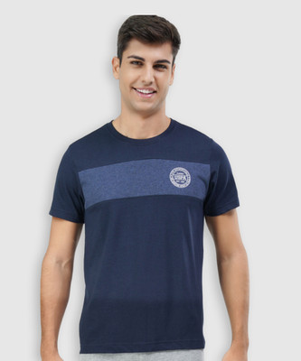 U.S. POLO ASSN. Solid Men Round Neck Dark Blue T-Shirt