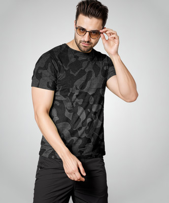 FTX Printed Men Round Neck Black T-Shirt