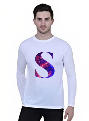 ALNIK Printed Men Round Neck White T-Shirt