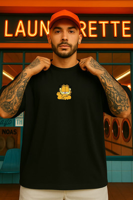 CULISH Printed Men Round Neck Black T-Shirt