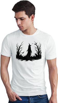 Seek Buy Love Printed Men Round Neck White T-Shirt