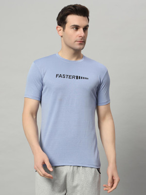 DKT TRENDZ Printed Men Round Neck Reversible Purple T-Shirt