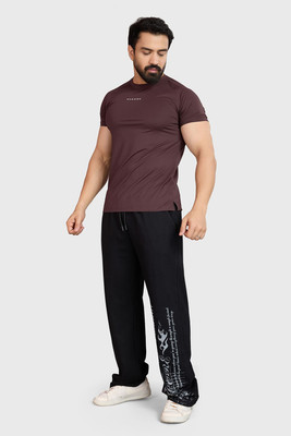 FuaarK Solid Men Round Neck Brown T-Shirt