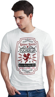 SeBLo Printed Men Round Neck White T-Shirt