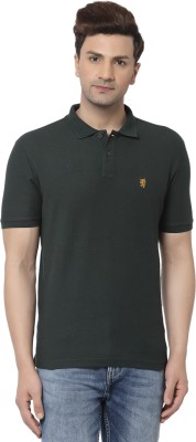 RED TAPE Solid Men Polo Neck Green T-Shirt