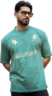 MANIAC Printed Men Round Neck Green T-Shirt