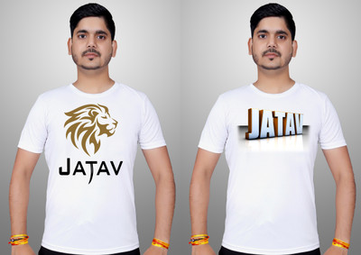 geetaffashion Graphic Print Men Round Neck White T-Shirt