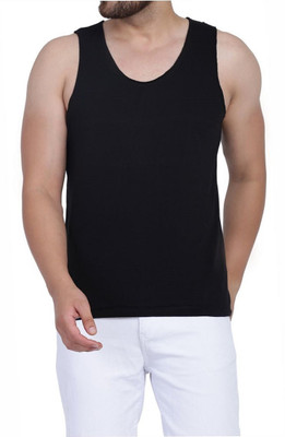 WOOSTRO Solid Men Round Neck Black T-Shirt