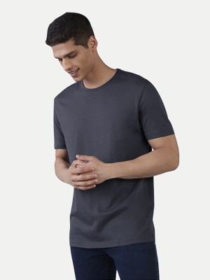 radprix Solid Men Round Neck Dark Blue T-Shirt