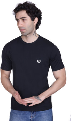Leebonee Solid Men Round Neck Black T-Shirt