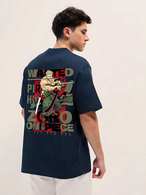 MEGAKART Graphic Print Men Round Neck Navy Blue T-Shirt