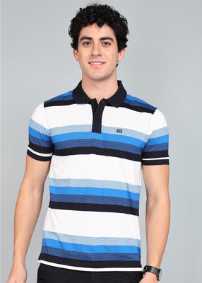 Arrow Sport Striped Men Polo Neck Multicolor T-Shirt