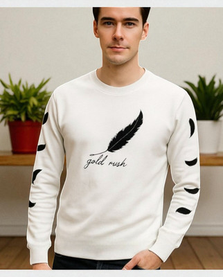 Autna Printed Men Round Neck White T-Shirt