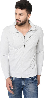 Tresna Trending Solid Men Polo Neck Grey T-Shirt