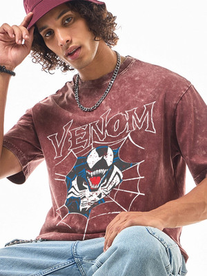 BEWAKOOF Graphic Print Men Round Neck Red T-Shirt