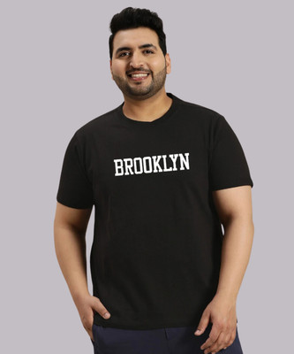 KIXO PLUS Printed Men Round Neck Black T-Shirt