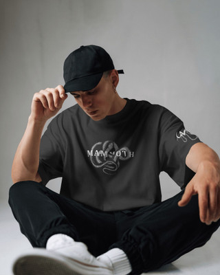Mammoth Street Wear Printed Men Round Neck Black T-Shirt