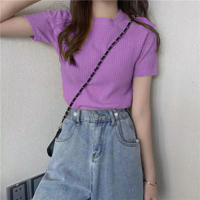 FENDURA Casual Self Design Women Purple Top