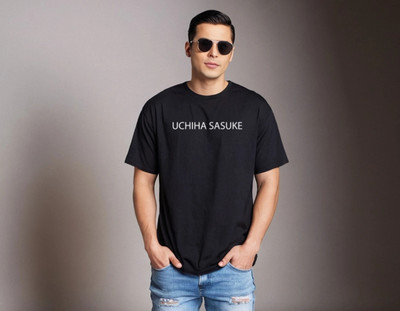 Be Crazy Printed Men Round Neck Black T-Shirt