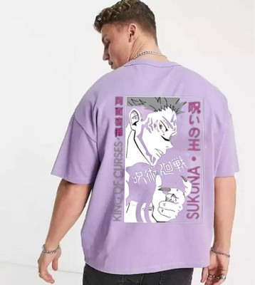 xpecto style Printed Men Round Neck Purple T-Shirt