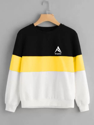Kroptee Colorblock Men Round Neck Multicolor T-Shirt