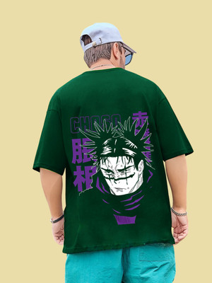 Kasendra Printed Men Round Neck Green T-Shirt