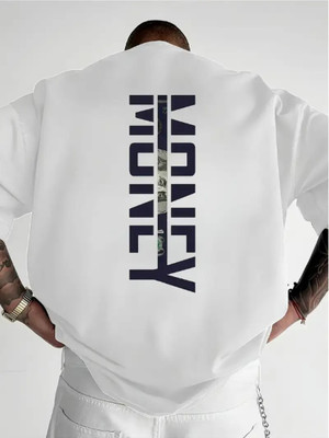HASTEN Printed Men Round Neck White T-Shirt