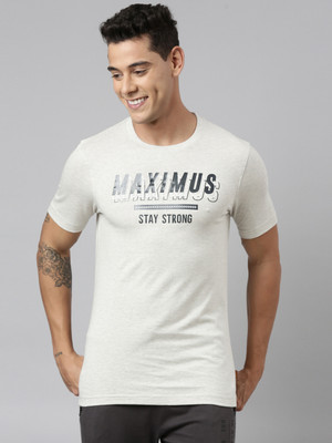 Dixcy Scott Maximus Printed Men Round Neck White T-Shirt