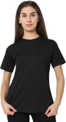 Smarty Pants Solid Women Round Neck Black T-Shirt