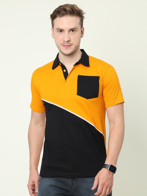 Fleximaa Colorblock Men Polo Neck Multicolor T-Shirt