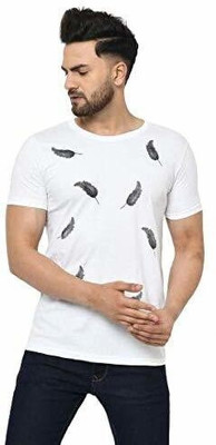 TEE TREE Printed Men Round Neck White T-Shirt