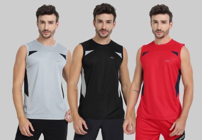 FTX Colorblock Men Round Neck Multicolor T-Shirt