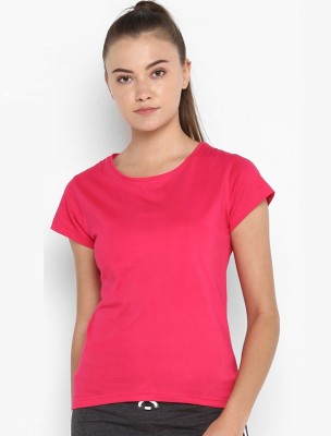 GUPTA TRENDZ Solid Women Round Neck Reversible Pink T-Shirt