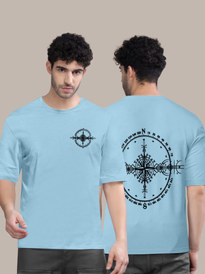 hkCreation Printed, Typography Men Round Neck Black T-Shirt