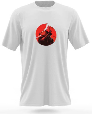 DUDEME Printed Men Round Neck White T-Shirt