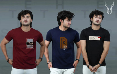 t-hustler Graphic Print Men Round Neck Multicolor T-Shirt